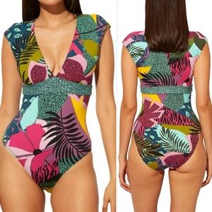 Bleu Rod Beattie Jungle Book Cap Sleeve Mio One Piece Swimsuit Sz 8